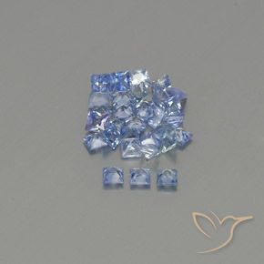 Pedras preciosas de Safira Pastel Azul natural de 1.88 ct, Quadrado, VVS-VS