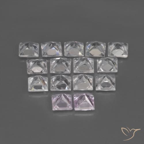 Pedras preciosas de Safira Branco natural de 1.89 ct, Quadrado, VVS-VS