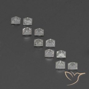 Pedras preciosas de Safira Branco natural de 1.28 ct, Quadrado, VVS-VS