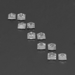 Pedras preciosas de safira branco natural de 1,35 ct, quadrado, VVS-VS