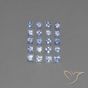 Pedras preciosas de safira azul natural de 2,39 ct, quadrado, VVS-VS