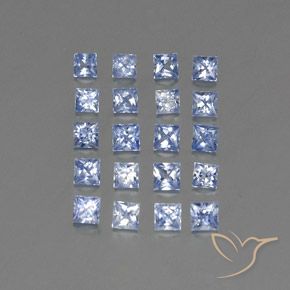 Pedras preciosas de safira azul natural de 2,39 ct, quadrado, VVS-VS