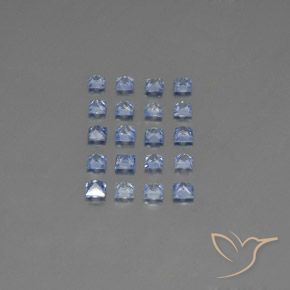 Pedras preciosas de safira azul natural de 2,39 ct, quadrado, VVS-VS