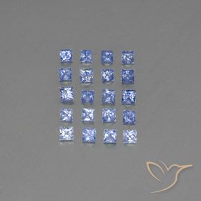 2.17ctw Natural Pastel Azul Safira, Quadrado, VVS-VS