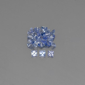 Pedras preciosas de safira azul natural de  ct, quadrado, VVS-VS