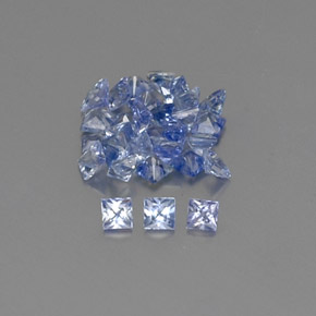 Pedras preciosas de safira azul natural de  ct, quadrado, VVS-VS