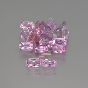 Pedras preciosas de safira multicolorido natural de  ct, corte esmeralda, VS-SI