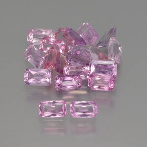Pedras preciosas de safira multicolorido natural de  ct, corte esmeralda, VS-SI