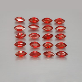 Pedras preciosas de safira laranja natural de 3,23 ct, marquise, VS-SI