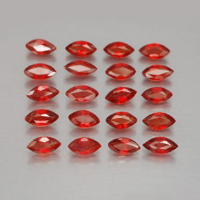 Pedras preciosas de safira laranja natural de 3,23 ct, marquise, VS-SI