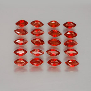 Pedras preciosas de safira laranja natural de  ct, marquise, VS-SI