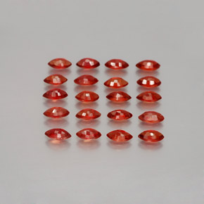 Pedras preciosas de safira laranja natural de  ct, marquise, VS-SI