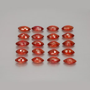 Pedras preciosas de safira laranja natural de 3,41 ct, marquise, VS-SI