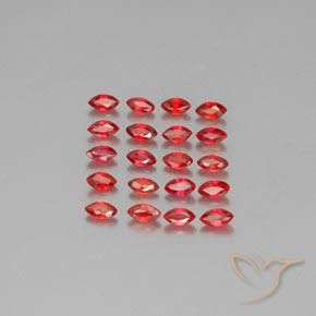 2.35ctw Natural Fogo vermelho Safira, Marquesa, VS-SI