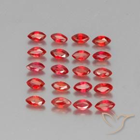 Pedras preciosas de Safira Fogo vermelho natural de 2.35 ct, Marquesa, VS-SI