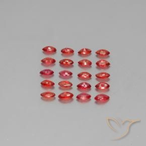 Pedras preciosas de Safira Fogo vermelho natural de 2.35 ct, Marquesa, VS-SI