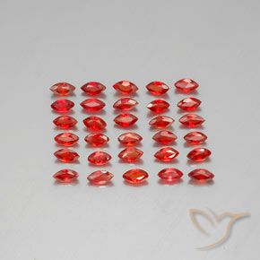 Pedras preciosas de safira laranja natural de 3,54 ct, marquise, VS-SI