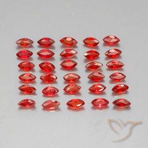 Pedras preciosas de safira laranja natural de 3,54 ct, marquise, VS-SI