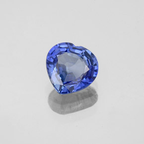 Safira azul natural 1,29ct, formato de coração, VVS-VS