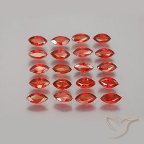 Pedras preciosas de Safira Fogo vermelho natural de 3.83 ct, Marquesa, VS-SI