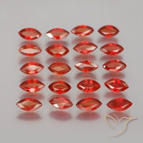 Pedras preciosas de Safira Fogo vermelho natural de 3.83 ct, Marquesa, VS-SI