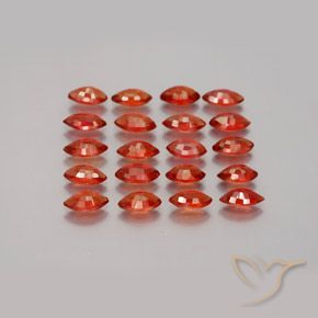 Pedras preciosas de Safira Fogo vermelho natural de 3.83 ct, Marquesa, VS-SI