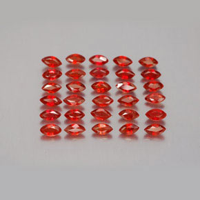 Pedras preciosas de safira laranja natural de  ct, marquise, VS-SI