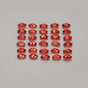 Pedras preciosas de safira laranja natural de  ct, marquise, VS-SI