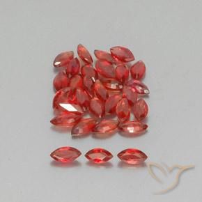 Pedras preciosas de Safira Vermelho escuro natural de 2.76 ct, Marquesa, VS-SI