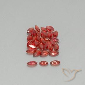 Pedras preciosas de Safira Vermelho escuro natural de 2.76 ct, Marquesa, VS-SI
