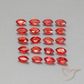 Pedras preciosas de safira laranja natural de 2,92 ct, marquise, VS-SI