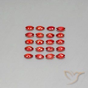 Pedras preciosas de safira laranja natural de 2,92 ct, marquise, VS-SI