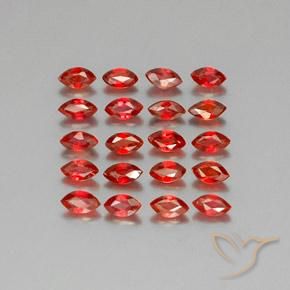 Pedras preciosas de Safira Vermelho escuro natural de 3.45 ct, Marquesa, VS-SI