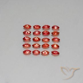 Pedras preciosas de Safira Vermelho escuro natural de 3.45 ct, Marquesa, VS-SI