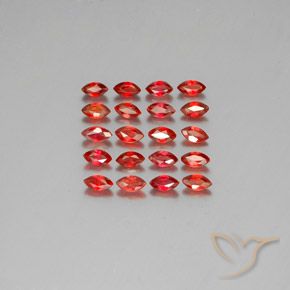 Pedras preciosas de safira laranja natural de 3,48 ct, marquise, VS-SI