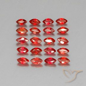 Pedras preciosas de safira laranja natural de 3,48 ct, marquise, VS-SI