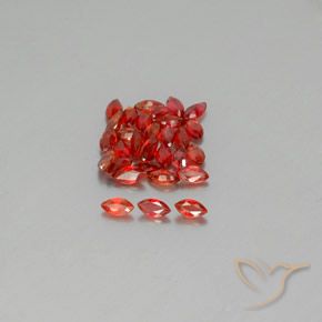 Pedras preciosas de safira laranja natural de 3,18 ct, marquise, VS-SI