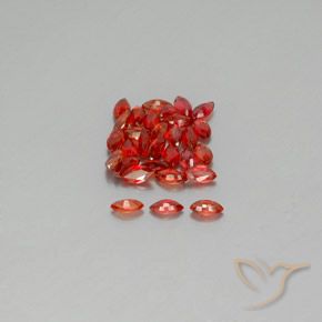Pedras preciosas de safira laranja natural de 3,18 ct, marquise, VS-SI
