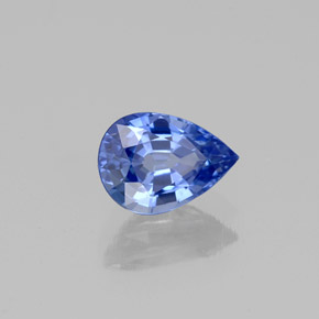 Safira azul natural 1,00ct, formato de pêra, VS