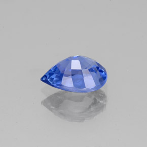 Safira azul natural 1,00ct, formato de pêra, VS
