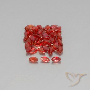 Pedras preciosas de Safira Vermelho escuro natural de 4.66 ct, Marquesa, VS-SI