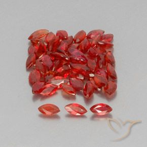 Pedras preciosas de Safira Vermelho escuro natural de 4.66 ct, Marquesa, VS-SI