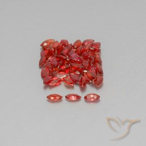 Pedras preciosas de Safira Vermelho escuro natural de 4.66 ct, Marquesa, VS-SI