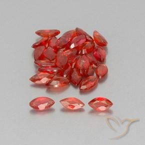 Pedras preciosas de Safira Vermelho escuro natural de 3.71 ct, Marquesa, VS-SI
