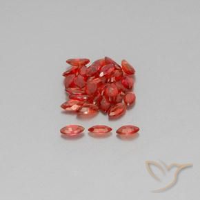 Pedras preciosas de Safira Vermelho escuro natural de 3.71 ct, Marquesa, VS-SI