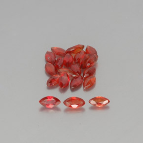 Pedras preciosas de safira laranja natural de 3,51 ct, marquise, VS-SI