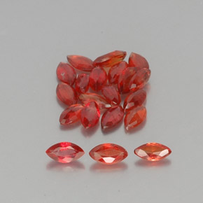 Pedras preciosas de safira laranja natural de 3,51 ct, marquise, VS-SI