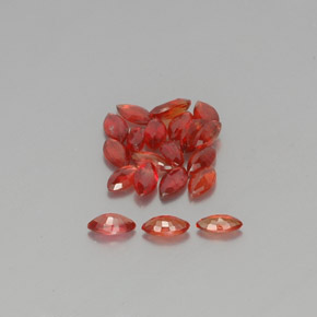 Pedras preciosas de safira laranja natural de 3,51 ct, marquise, VS-SI