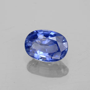 Safira azul natural 1,01ct, corte oval, VVS-VS