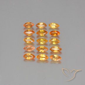 Pedras preciosas de Safira Laranja brilhante natural de 5.93 ct, Marquesa, VVS-VS